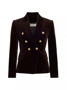 Image of sale on Chelsea Double-breasted Velvet Blazer