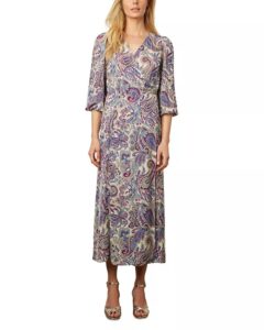 Image of sale on Edna Paisley Print Wrap Dress