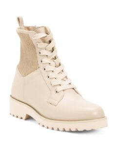 Image of sale on Narrow Width Leather Zahra Combat Booties