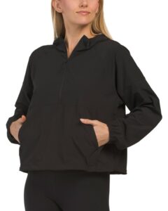 Image of sale on Hooded Half Zip Pullover with Reflective Ticking Bungee
