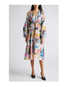 Image of sale on Veroma Floral Long Sleeve Midi Dress