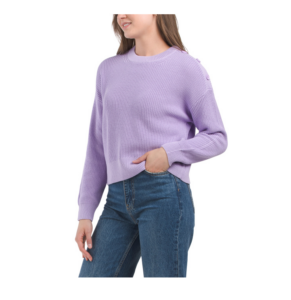 Image of sale on Button Shoulder Solid Pull over