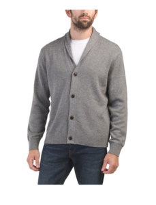 Image of sale on Merino Wool Blend Cardigan Sweater