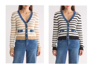 Image of sale on Pointelle Button Cardigan