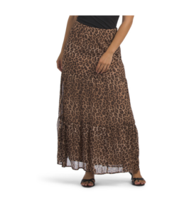 Image of sale on Leopard Print Maxi Skirt