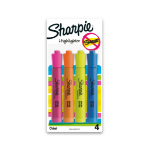 Image of sale on Tank-style Highlighters, Chisel Tip, Assorted, 4 Count