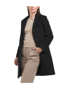 Image of sale on Wool Blend Three-fourth Length Coat