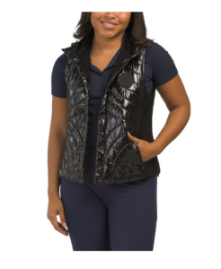 Image of sale on Quilted Coated Snap Vest