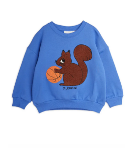 Image of sale on Kids’ Chenille Basketball Squirrel Organic Cotton Sweatshirt