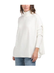 Image of sale on Poncho Turtleneck Sweater