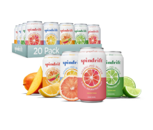 Image of sale on Spindrift Sparkling Water, 4 Flavor Variety Pack, Made with Real Squeezed Fruit, 12 Fl Oz (pack of 20)