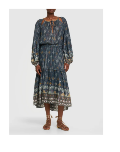 Image of sale on Fratela Floral Long Sleeve Midi Dress