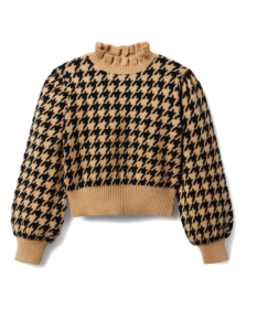 Image of sale on Girl’s Houndstooth Cropped Sweater (size 2-7)