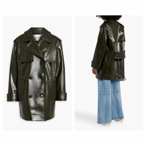 Image of sale on Flora Faux Leather Trench Coat
