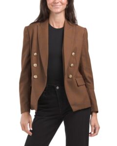 Image of sale on Long Sleeve Button Front Blazer with Flap Pockets