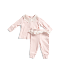 Image of sale on Newborn Girls 2pc Ribbed Top and Pants Set