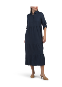 Image of sale on Long Sleeve Tiered Maxi Dress