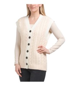Image of sale on Cable Knit Wool Blend Vest