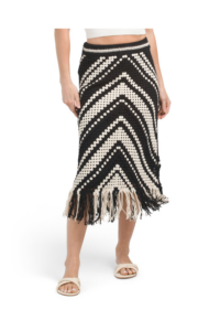 Image of sale on Crochet Fringe Hem Skirt