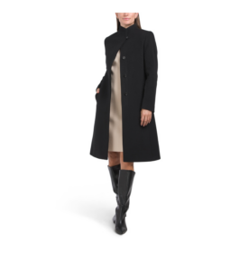 Image of sale on Wool Blend Three-quarter Coat