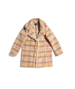 Image of sale on Girls Check Faux Fur Coat