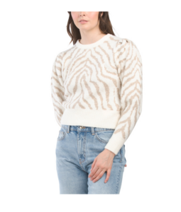 Image of sale on Cara Zebra Print Sweater