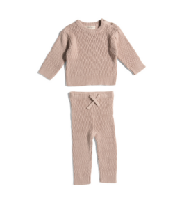 Image of sale on Infant Girls 2pc Quilted Joggers Set 12-24m