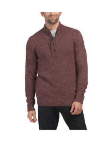 Image of sale on Wool Blend Half Zip Sweater