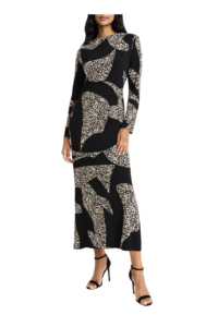 Image of sale on Colorblock Long Sleeve Maxi Dress