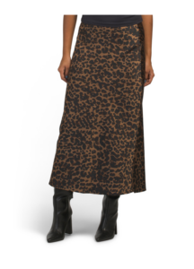 Image of sale on Printed Satin Midi Slip Skirt