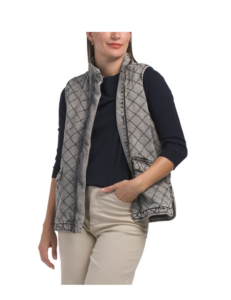 Image of sale on Sleeveless Quilted Denim Vest