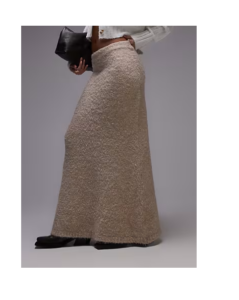 Image of sale on Knit Fluffy Skirt in Oat