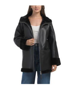 Image of sale on Faux Shearling Car Coat
