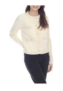 Image of sale on Button Front Crop Cardigan