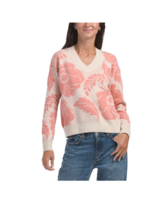 Image of sale on Knit Long Sleeve V-neck Pull over Sweater