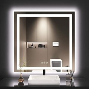 Image of sale on Loaao 36×36 Led Bathroom Mirror with Lights