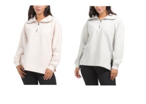 Image of sale on Tunic Ottoman Quarter Zip Top