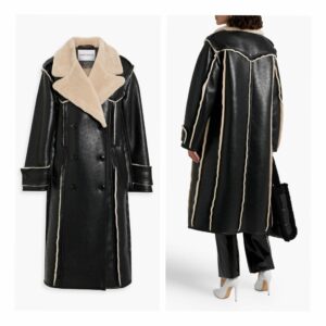 Image of sale on Frankie Double-breasted Faux Shearling Coat