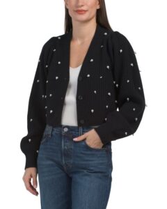 Image of sale on Wool and Cashmere Blend Frances Cropped Cardigan