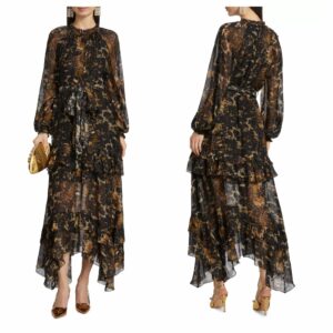 Image of sale on Abstract Belted Midi-dress