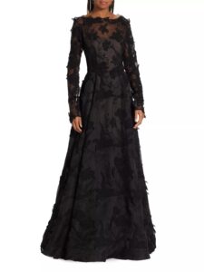 Image of sale on Long-sleeve Organza Gown