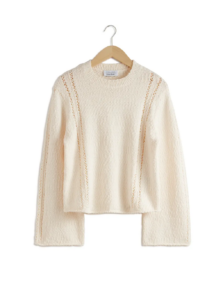 Image of sale on Textured Crewneck Sweater