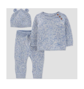 Image of sale on Baby Boys’ Bear Marled Top & Bottom Set – Blue