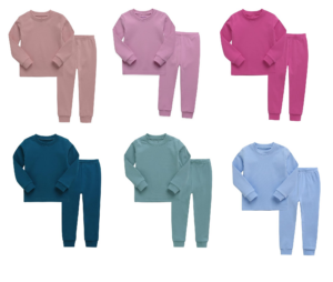 Image of sale on Baby 12m-12y Kids Boys Girls Toddler Solid Cotton Daily Pajamas