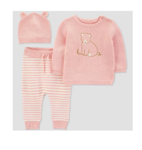 Image of sale on Baby Girls’ Bear Top & Bottom Set – Pink