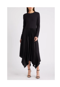 Image of sale on Long Sleeve Pleated Maxi Dress
