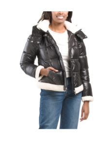 Image of sale on Sherpa Trim Puffer Jacket