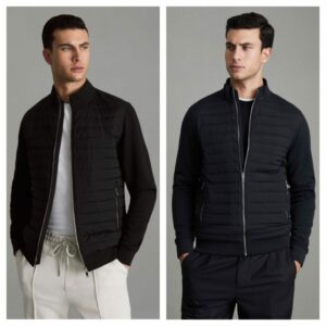 Image of sale on Hybrid Quilt and Knit Zip-through Jacket