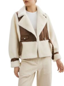 Image of sale on Elody Faux-shearling Biker Jacket