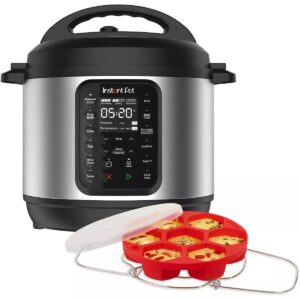 Image of sale on Instant Pot 6qt 9-in-1 Pressure Cooker Bundle: Stainless Steel, Rice & Multi Cooker, Locking Lid, 1000w, Black